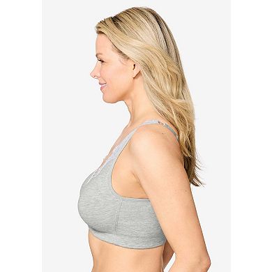 Catherines Women's Plus Size Front-Close Cotton Comfort Bra