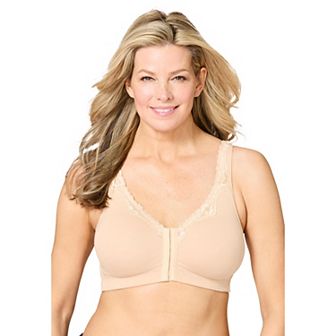 Catherines Women's Plus Size Front-Close Cotton Comfort Bra