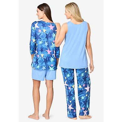 Dreams & Co. Plus Size 4-Piece Pajama Wardrober