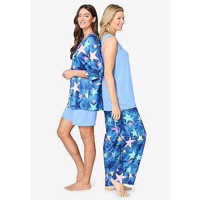 Dreams & Co. Plus Size 4-Piece Pajama Wardrober