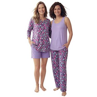 Dreams & Co. Plus Size 4 pc Pajama Wardrober