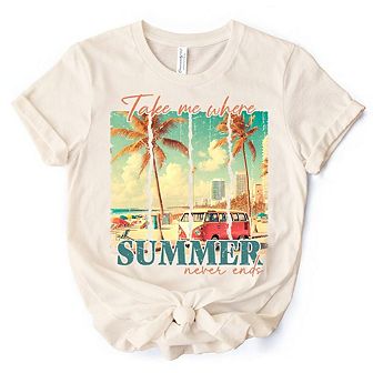 Summer Never Ends T-Shirt, Vintage Van Tee