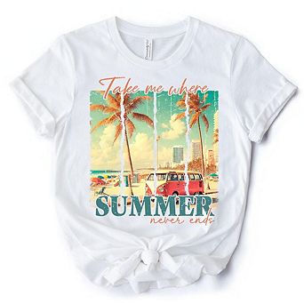 Summer Never Ends T-Shirt, Vintage Van Tee