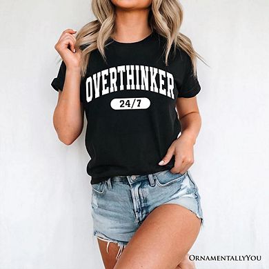 Over Thinker 247 T-Shirt, Minimalist Collegiate White, Tired Women