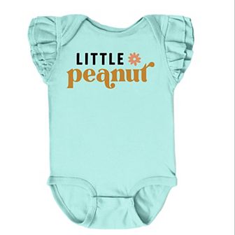 The Juniper Shop Boho Little Peanut Flutter Sleeve Bodysuit