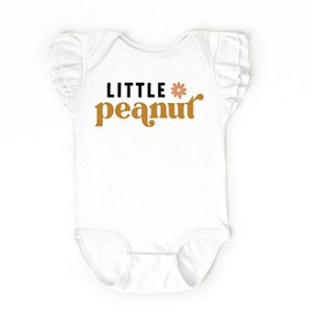 The Juniper Shop Boho Little Peanut Flutter Sleeve Bodysuit