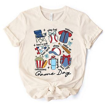 Game Day Baseball T-Shirt, Retro Stadium Tee for Sports Fans