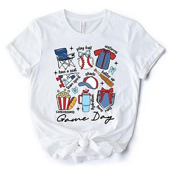 Game Day Baseball T-Shirt, Retro Stadium Tee for Sports Fans