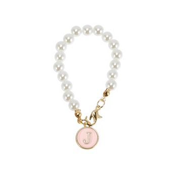 Imitation Pearl Chain Round Letter S Water Cup Pendant 1 pc