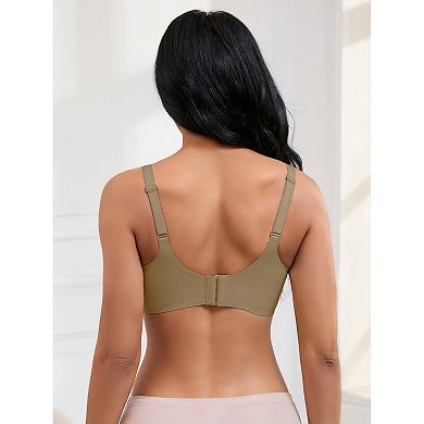 2 Packs Women's Push Up Mesh Wirefree Bras Adjustable Straps Padded Comfortable Bras