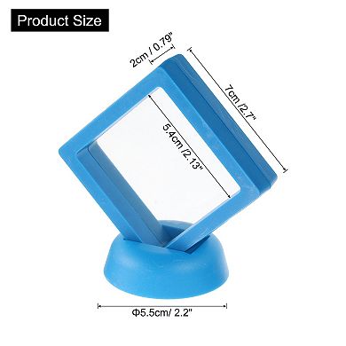 4 Pcs 3D Floating Display Case, Floating Frame Display Holder Stand, Transparent Jewelry Storage Box