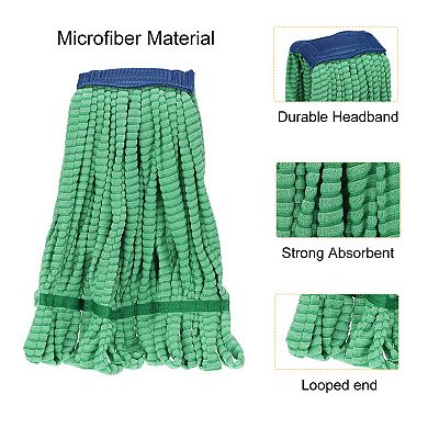 Commercial Mop Head Replacement 19 Oz 35.4" Absorbent Microfiber Wet/Dry Mop Floor Cleaning Mop Head