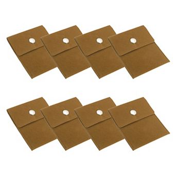 Jewelry Pouches, 8 Pack Velvet Pouches Snap Button Portable Storage Bag for Earrings Bracelets