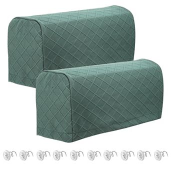 2 pc Stretch Armrest Covers, Couch Arm Covers with Twist Pin, Non Slip Furniture Protector