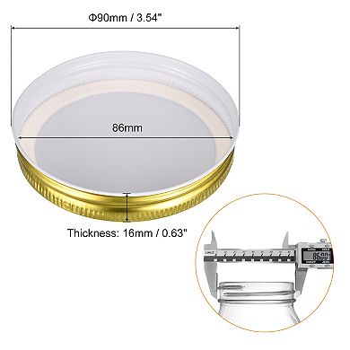 Mason Jar Lids, 6 Pcs - Tinplate Canning Lids Wide Mouth Leak Proof Fits Storage Jars