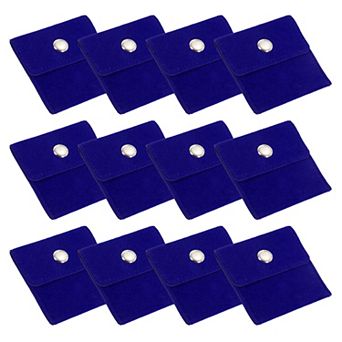 Jewelry Pouch, 12 Pack Velvet Pouches Snap Button Portable Storage Bag for Jewelry Storage