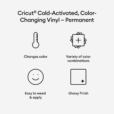 Cricut® Cold-Activated Light Blue and Turquoise Color-Changing Permanent Vinyl