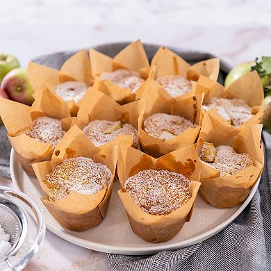 50pcs Tulip Cupcake Liner Greaseproof Baking Cup Paper Cupcake Wrapper Holder with Newspaper Pattern