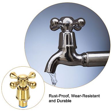 2Pcs Faucet Tap Handle, Shower Knobs, Cold Faucet Knob Handles, Cross-Arm Faucet Tap Replacement