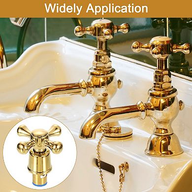 2Pcs Faucet Tap Handle, Shower Knobs, Cold Faucet Knob Handles, Cross-Arm Faucet Tap Replacement