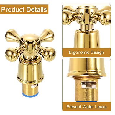 2Pcs Faucet Tap Handle, Shower Knobs, Cold Faucet Knob Handles, Cross-Arm Faucet Tap Replacement