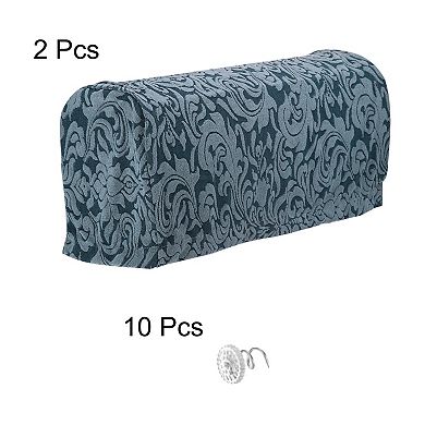 2pcs Stretch Armrest Covers for Chairs and Sofas, Non Slip Couch Arm Covers with Twist Pin