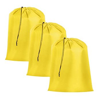 3 pc Laundry Bag With Drawstring Closure 28" x 40" Extra Large Heavy Duty Clothes Bag