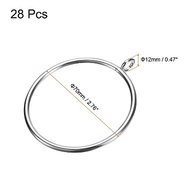 28 PCS Curtain Rod Rings Hanging Ring 2.5-Inch