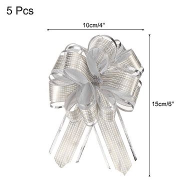 5pcs 6 Inch Large Pull Bow Gift Wrapping Bows Ribbon Bows for Wedding Baskets