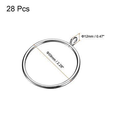 28 PCS Curtain Rod Rings Hanging Ring 2-Inch