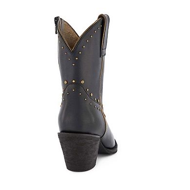 Women Premium Leather Western Short Boots By Forastero