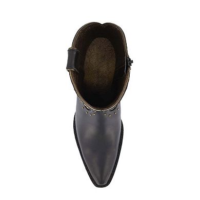 Women Premium Leather Western Short Boots By Forastero