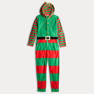 Men's Long Sleeve Striped One-Piece Jumpsuit