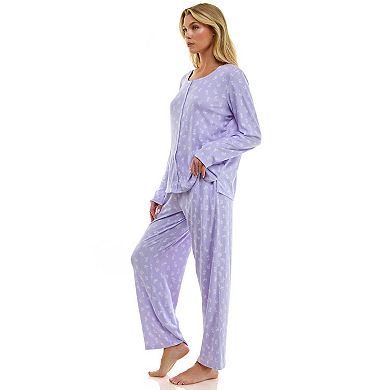 Petite Croft & Barrow® 2-pc. Cozy Luxe Pajama Top & Pajama Pants Set