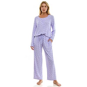 Petite Croft & Barrow® 2 pc Cozy Luxe Pajama Top & Pajama Pants Set