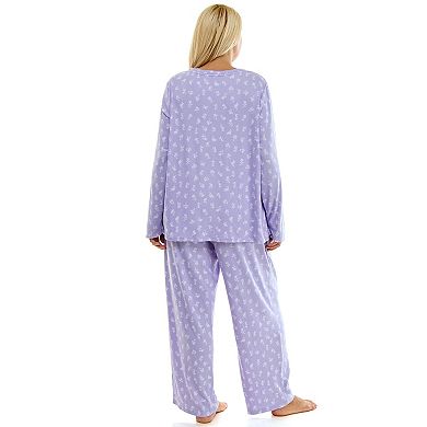 Plus Size Croft & Barrow® 2-pc. Pointelle Long Sleeve Pajama Top & Pajama Pants Set