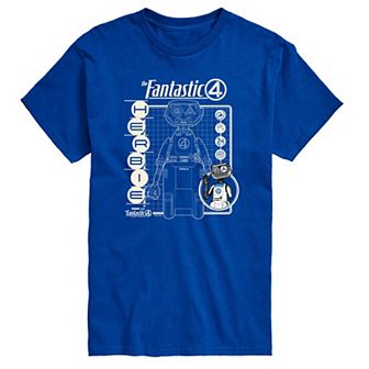 Big & Tall Marvel The Fantastic Four First Steps Herbie Blueprint Graphic Tee