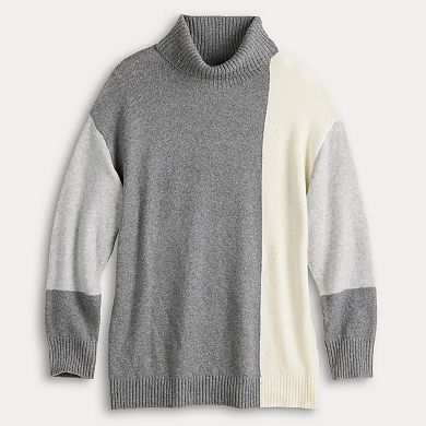 Women's Apt. 9® Colorblock Turtleneck Sweater Top
