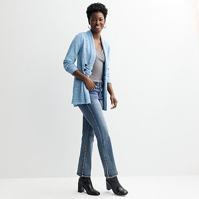 Women's Apt. 9® Long Sleeve Sweater Cardigan