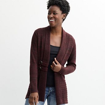 Women's Apt. 9® Long Sleeve Sweater Cardigan