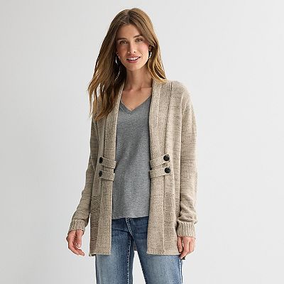Women's Apt. 9® Long Sleeve Sweater Cardigan