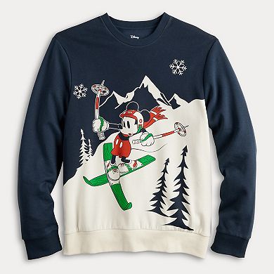 Men's Disney's Mickey Mouse Skiing Slopes Graphic Sweater