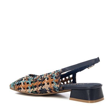 Carmela Leather Women's Slingback Braided Sandals By XTI 162185