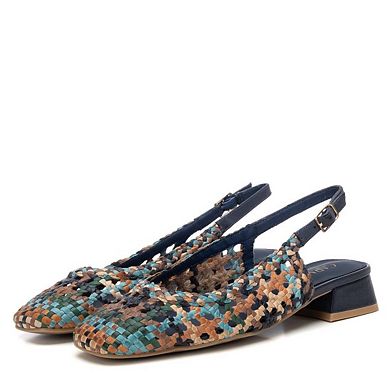 Carmela Leather Women's Slingback Braided Sandals By XTI 162185