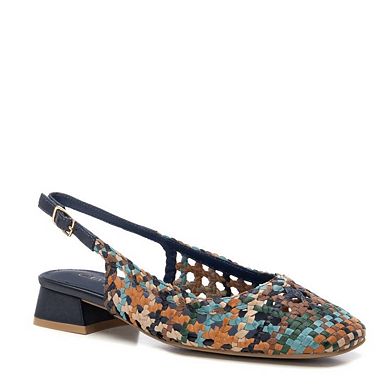 Carmela Leather Women's Slingback Braided Sandals By XTI 162185