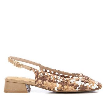 Carmela Leather Women's Slingback Braided Sandals By XTI 162185