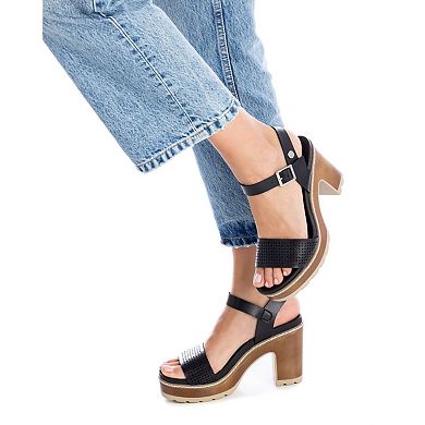 Women's Casual Heeled Platform Sandals By XTI 170777