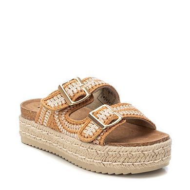 Refresh Women's Cork Footbed Crochet Sandals By Xti 172760