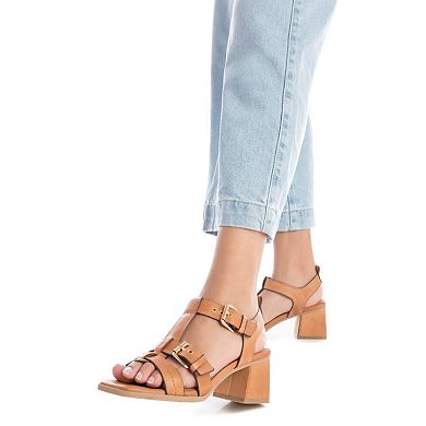 Carmela Leather Collection Women's Heeled Sandals By XTI 161629