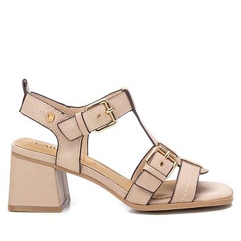 Carmela Leather Collection Women's Heeled Sandals By XTI 161629